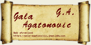 Gala Agatonović vizit kartica
